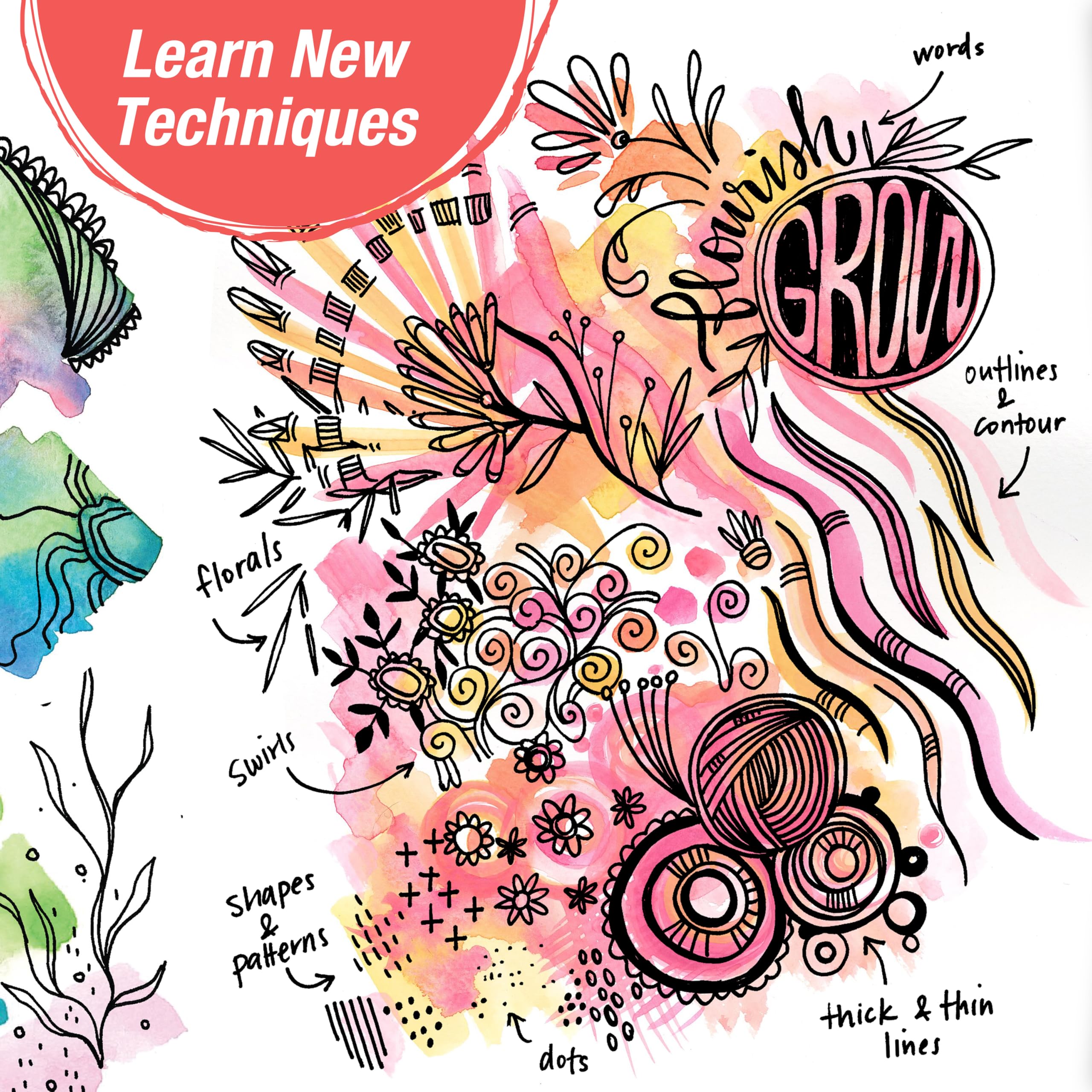 Faber-Castell Reverse Coloring & Doodling Book: Brights - Gifts for Mom | Relaxing Adult Coloring Book for Anxiety | Reverse Coloring Book for Adults| Coloring Books for Adults Relaxation - Image 4