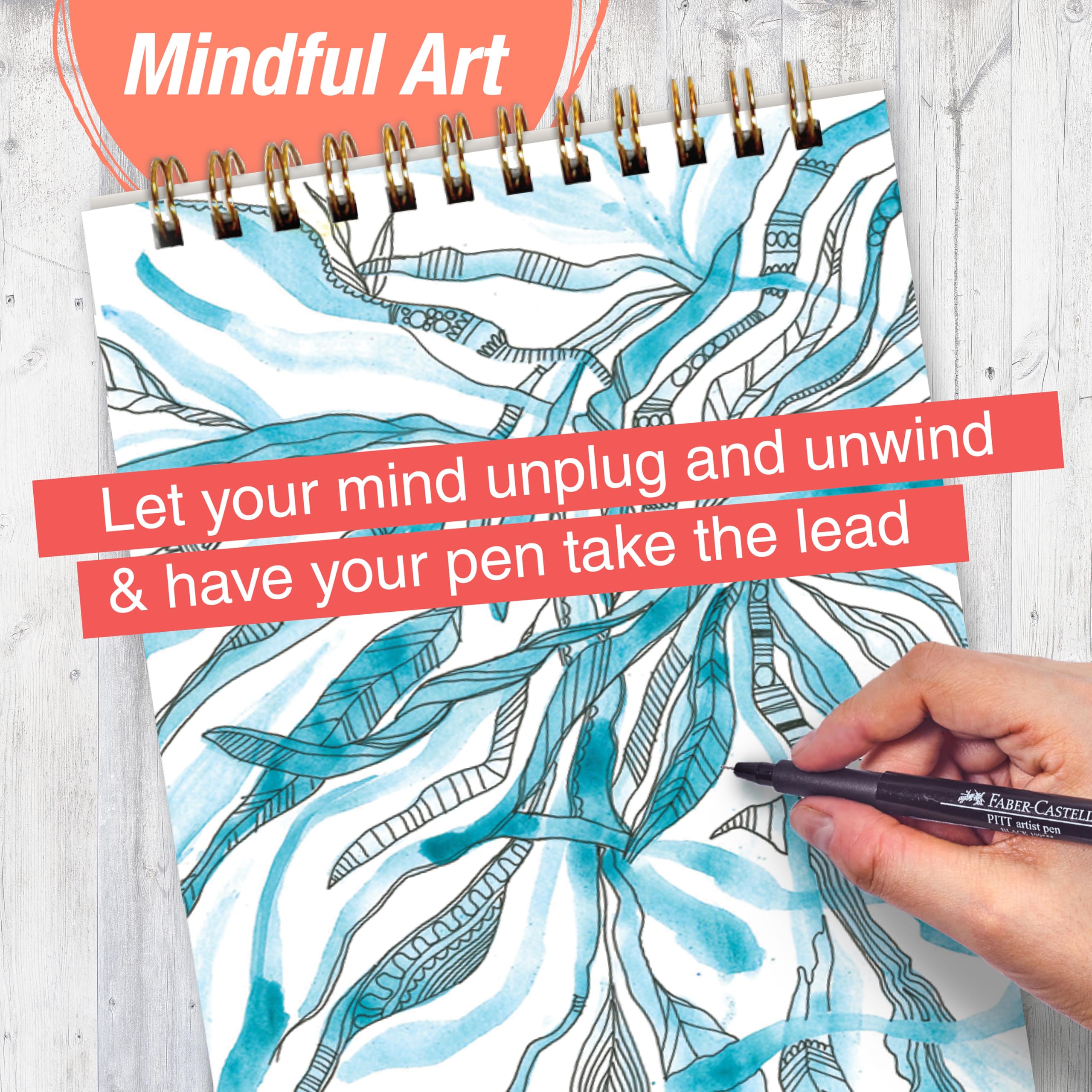 Faber-Castell Reverse Coloring & Doodling Book: Brights - Gifts for Mom | Relaxing Adult Coloring Book for Anxiety | Reverse Coloring Book for Adults| Coloring Books for Adults Relaxation - Image 8