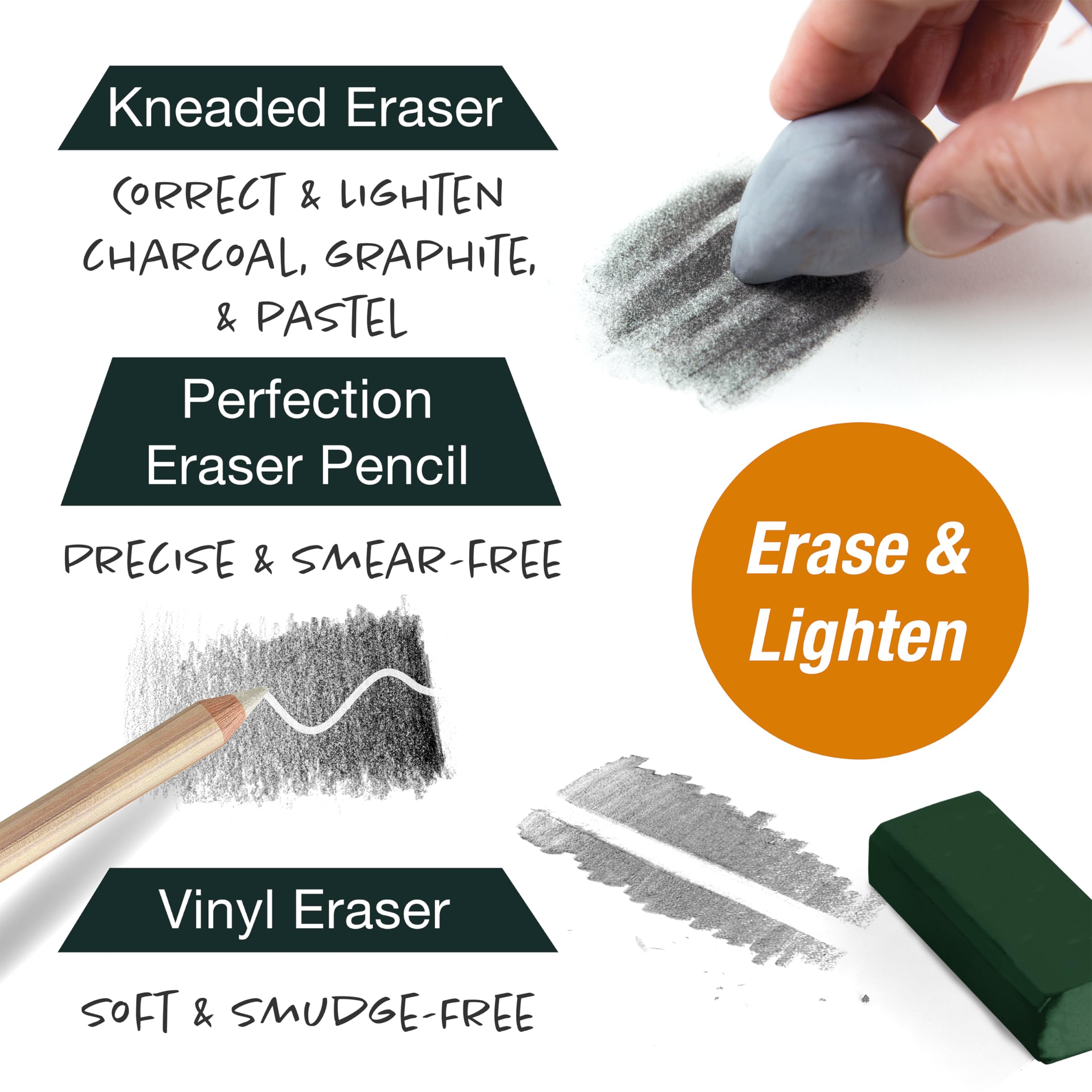 Faber-Castell Try It Box: Dry Mediums - 17 Piece Sketching Drawing Art Set with featuring Colored Pencils, Graphite Pencils, Charcoal Pencils, Pitt Artist Pen and Art Tools - Image 6