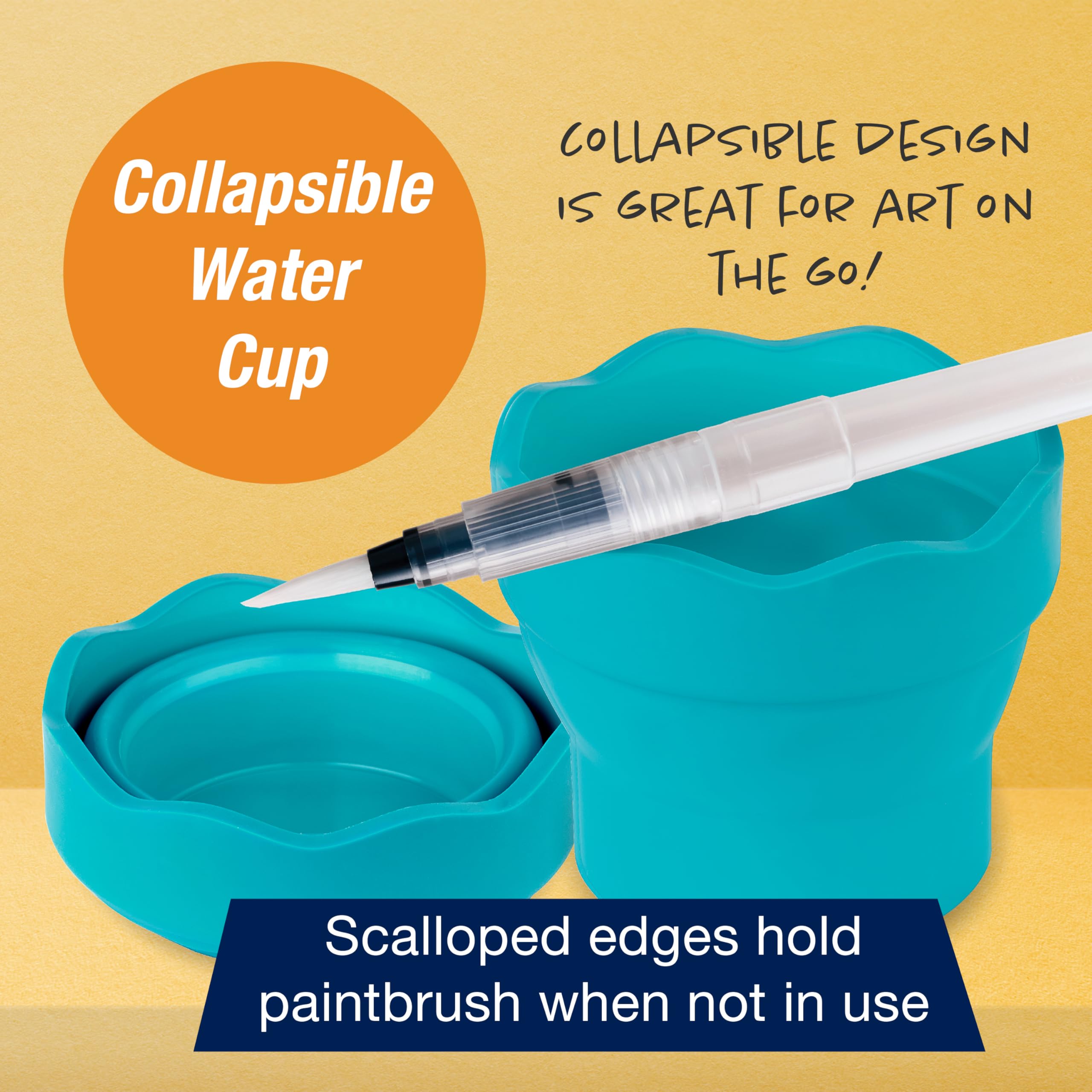 Faber-Castell Try It Box: Wet Mediums, 13 Piece Watercolor Art Set including Watercolor Pencils & Paint, Water Brush Pen and Paint Water Cup - Image 8