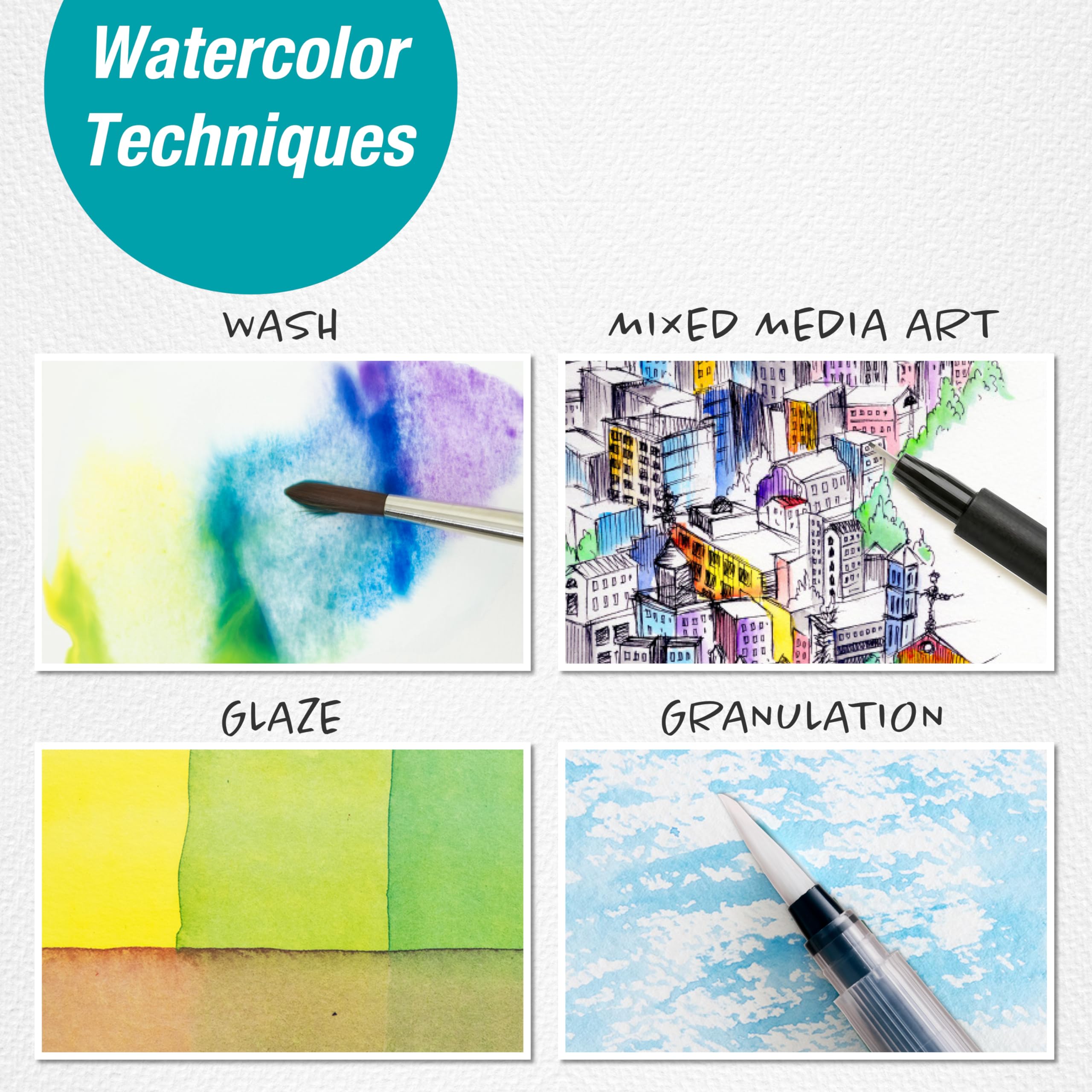 Faber-Castell Try It Box: Wet Mediums, 13 Piece Watercolor Art Set including Watercolor Pencils & Paint, Water Brush Pen and Paint Water Cup - Image 9