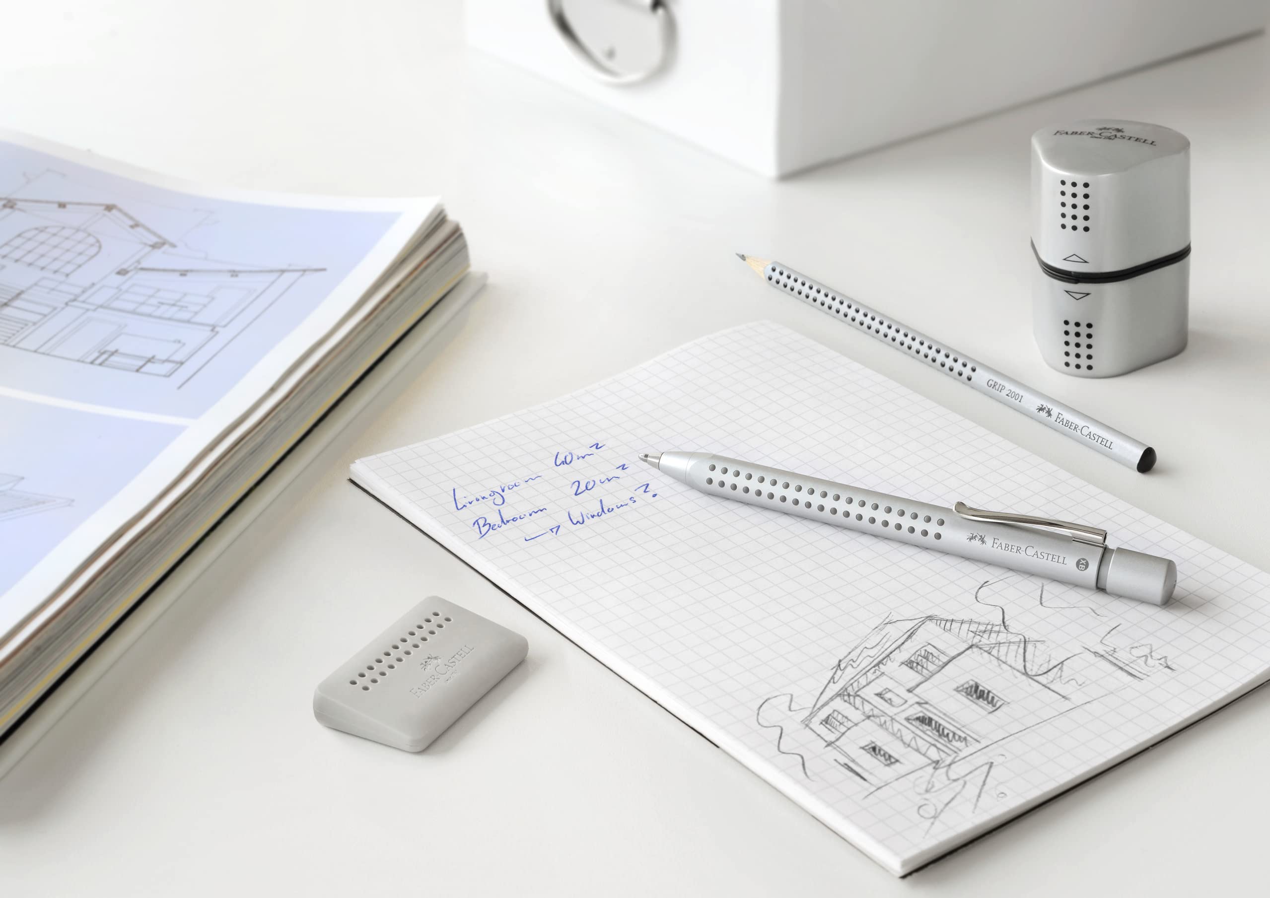 Faber-Catell Trio Sharpener Box Grip 2001 Silver - Image 4