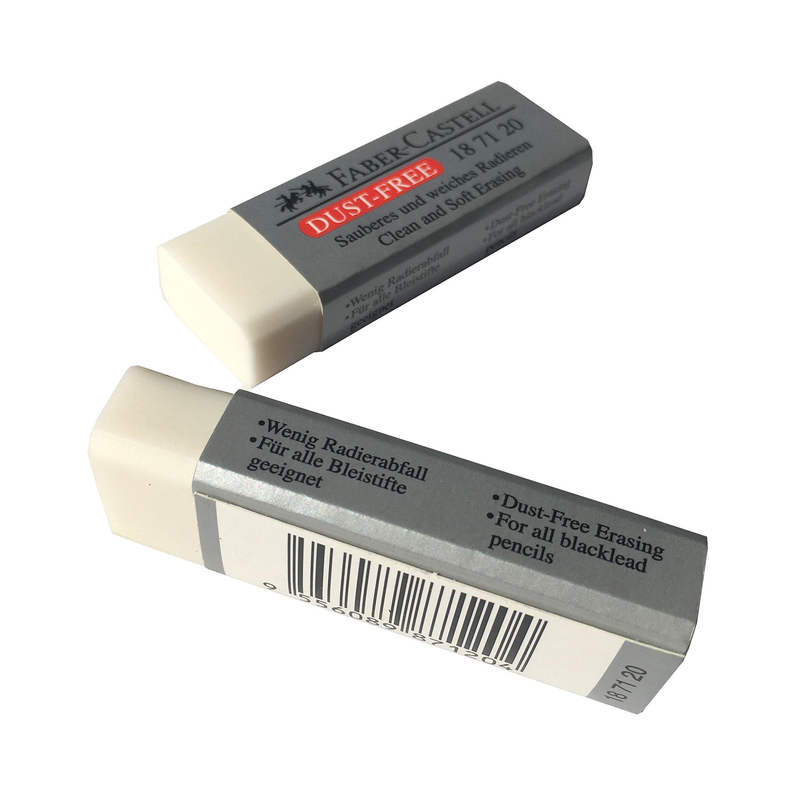 [Pack of 4] Faber-Castell LARGE Eraser Dust Free Clean and Soft Erasing for ART, OFFICE, SCHOOL USE (6.2x2x1.25cm) - Image 3